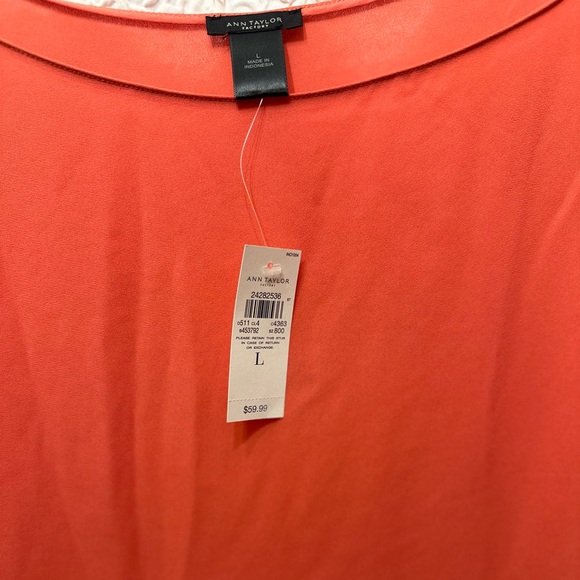 Ann Taylor Factory Long Sleeve Blouse – Coral – Size Large – NWT - Picture 3 of 3